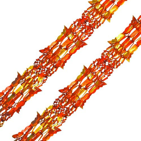 Red, Gold & Orange Metallic Foil Garland - 2.75m