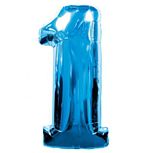 Blue Number 1 Foil Balloon - 35"