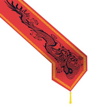 Chinese Dragon Paper Table Runner - 1.8m