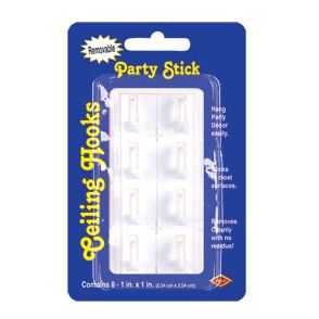 Party Stick Ceiling Hooks 1"x1"