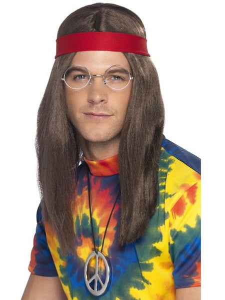 Hippy Kit With Wig, Headscarf and Specs