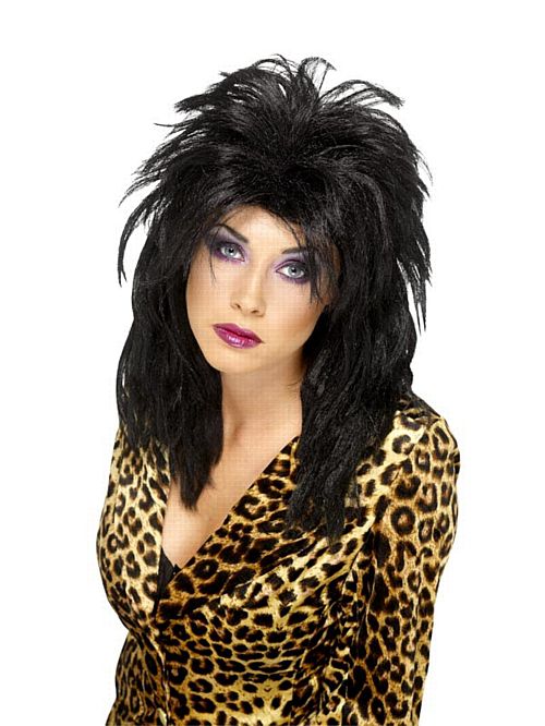 80's Style Wig Black