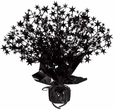 Black Star Gleam & Burst Centrepiece - 15"