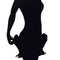 Cowgirl Silhouette Cardboard Cutout - 1.75m