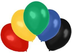 Assorted Latex Balloons - 10" - 5 Colours - Pack of 50
