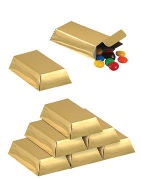Gold Bar Favour Boxes - Pack of 12