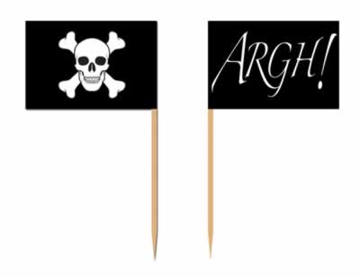Pirate Flag Picks - 5.1cm - Pack of 50