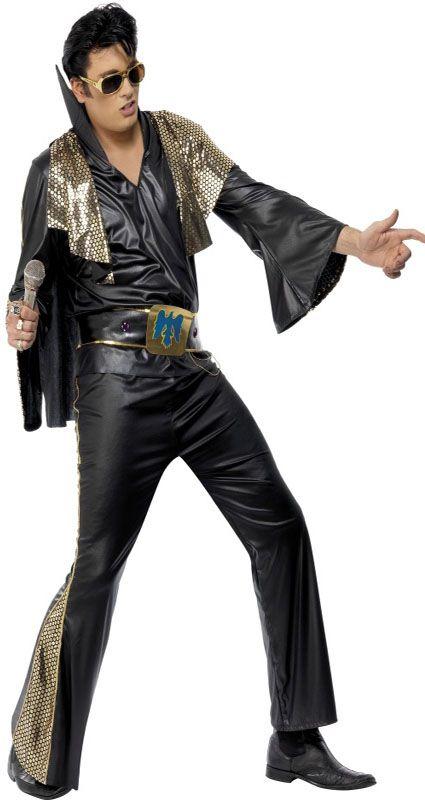 Black & Gold Elvis Costume