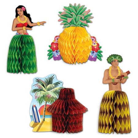 Luau Playmates - Assorted Designs - 12.7cm - Pack of 4