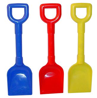 Plastic Spade - Assorted Colours - 25.4cm - Each