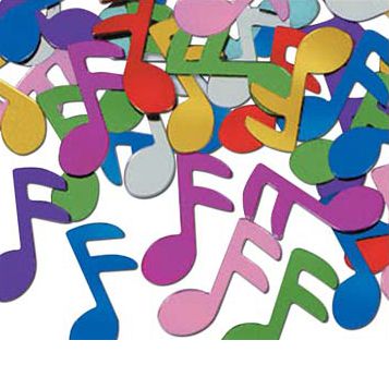Multicolour Musical Note Confetti 1oz Bag
