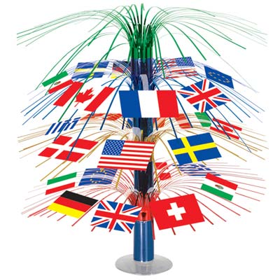 International Flag Cascade Centrepiece - 45.7cm