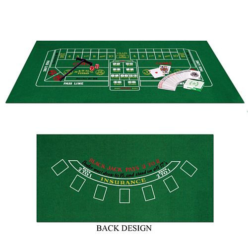 Blackjack/Craps Set (Two Sided) - 18" x 36"