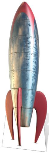 Retro Rocket Cardboard Cutout - 1.86m