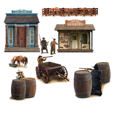 Wild West Shootout Props (Pack of 9) 12" - 70"
