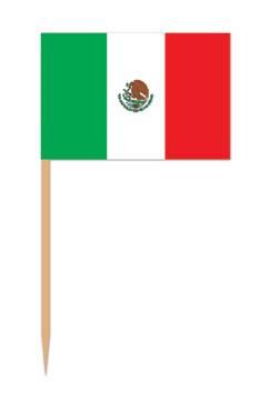 Mexican Flag Picks - Pack of 50 - 2.5"