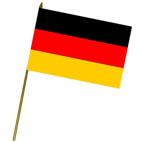 German Cloth Hand Flag 12"x18"