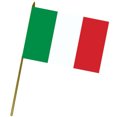 Italian Cloth Hand Flag 12"x18"