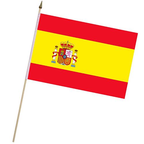 Spanish Cloth Hand Flag 12"x18"