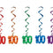 100th Number Whirls - Pack of 5