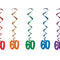 60th Number Whirls - Pack of 5