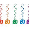 80th Number Whirls - Pack of 5