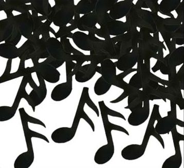 Black Musical Notes Confetti - 1oz