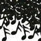 Black Musical Notes Confetti - 1oz