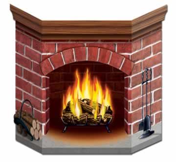Brick Fireplace Stand-In Photo Prop - 86.4cm
