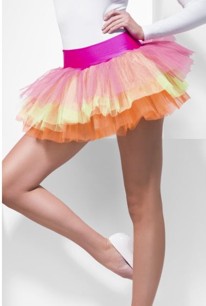 Neon Multicoloured Net Tutu - Small