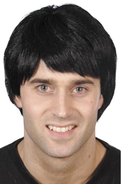 Men's Short Black Wig