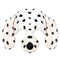 Dalmatian Half Face Plush mask on Headband