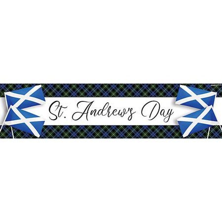 St. Andrew's Day Tartan Banner - 1.2m