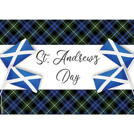 St. Andrew's Day Tartan Poster - A3