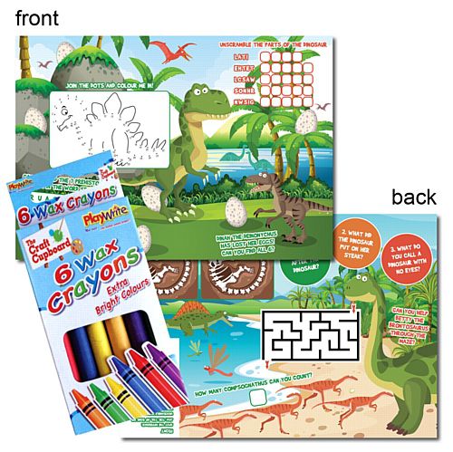 Dinosaur Colouring Activity Pack - Pack of 100