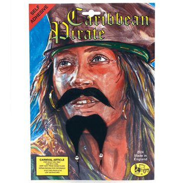 Caribbean Pirate Beard & Moustache Set