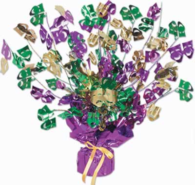 Mardi Gras Gleam'n'Burst Centrepiece 15"