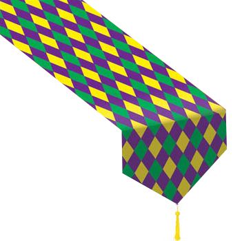 Mardi Gras Paper Table Runner - 1.83m