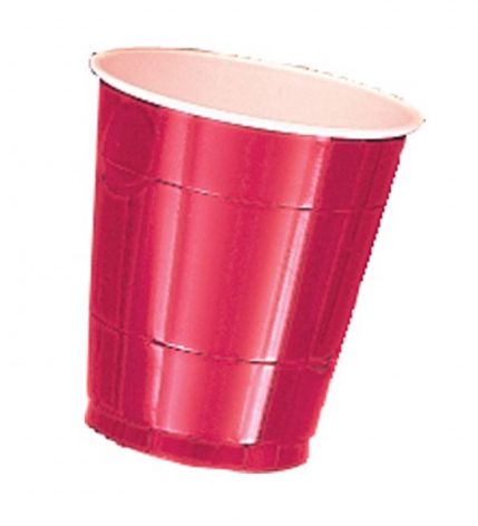 Red Plastic Cups - Pack of 20 - 355ml