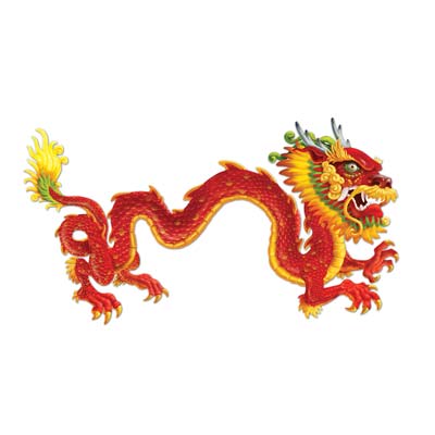 Chinese Dragon Jointed Cutout Wall Decoration - 1.8m