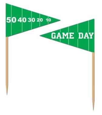 American Football Game Day Food Picks - Pack of 50