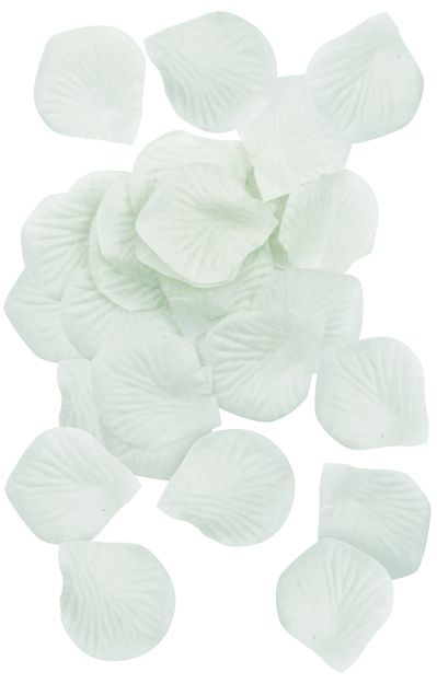 White Silk Rose Petals - Pack of 150