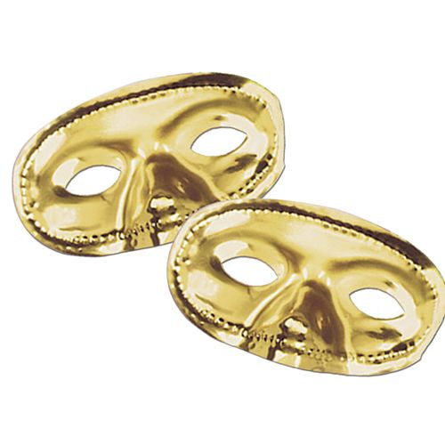 Gold Metallic Half Face Mask - Each