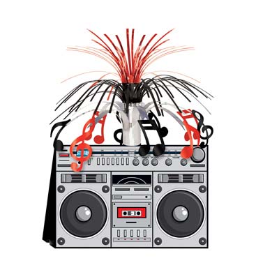 Boom Box Centrepiece - 14''