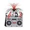 Boom Box Centrepiece - 14''