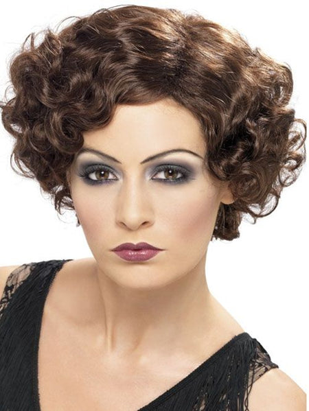 1920s Flapper Wig, Brown