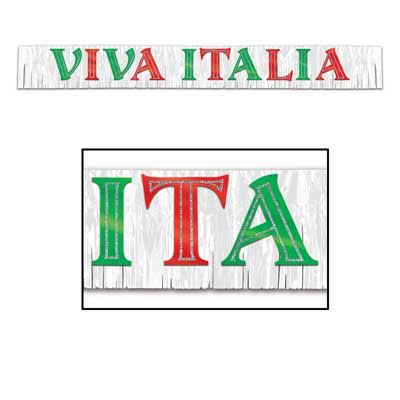 Metallic Viva Italia Banner - 8' x 10