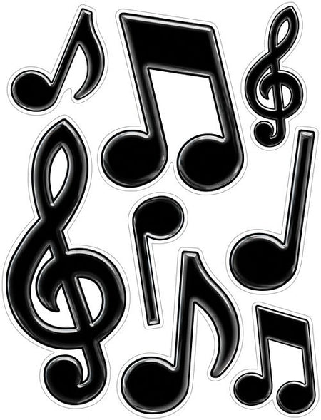 Musical Notes Peel 'n' Place - Sheet of 8
