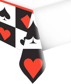 Card Night Plastic Tablecloth - 137cm X 274cm