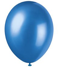 Royal Blue Pearlised Latex Balloons - 12'' - Pack of 8